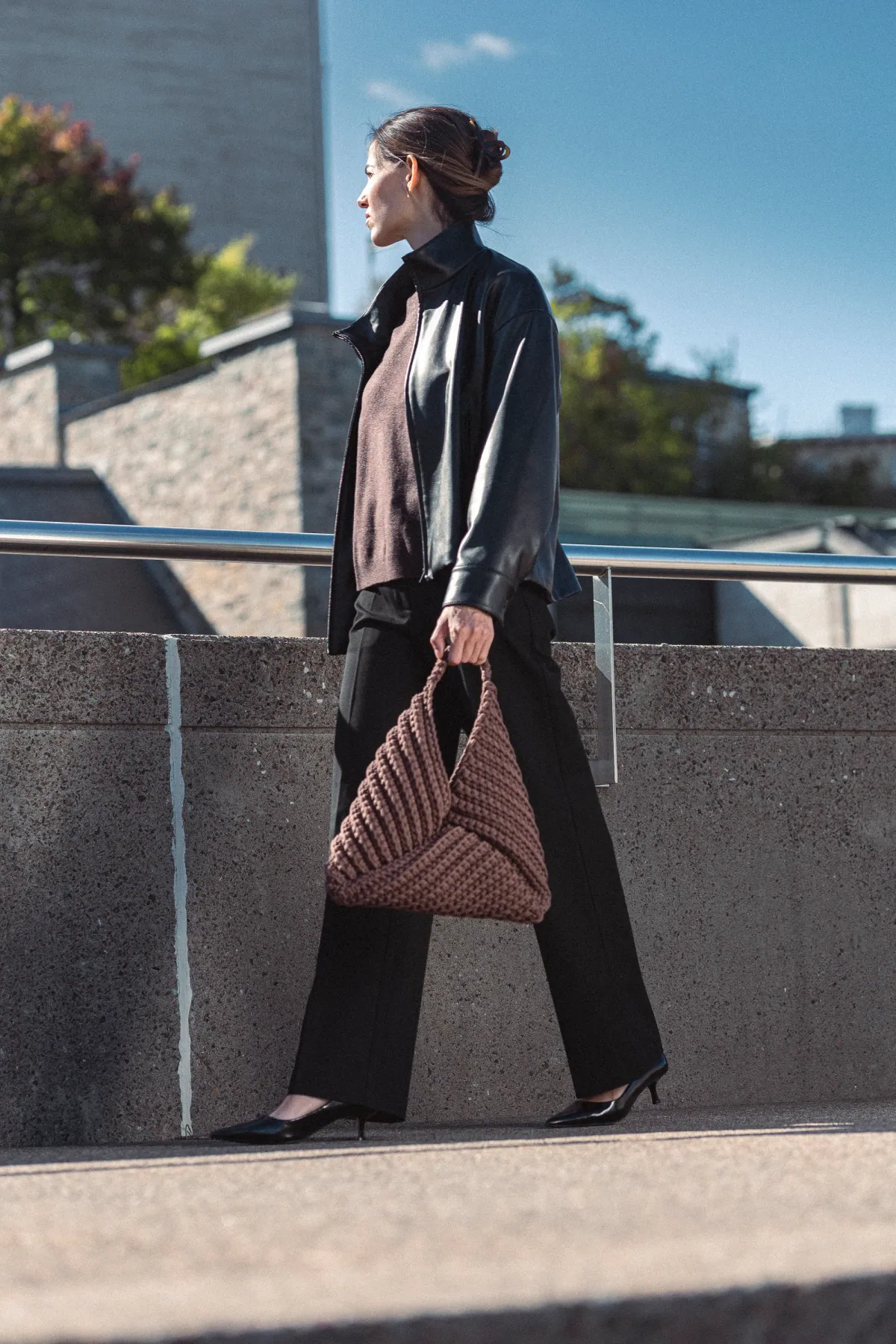 Mathilde crocheted bag in a Maison Tressée editorial photograph